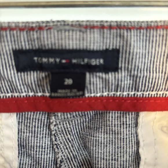 Tommy Hilfiger Womens Stretch‎ Slim Crop Pants Navy Striped Size 20W Nautical - Picture 2 of 7